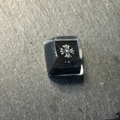 Chrome Hearts, Crystal drops of glue series, trendy fashion items, personalized keycaps, handmade keycaps