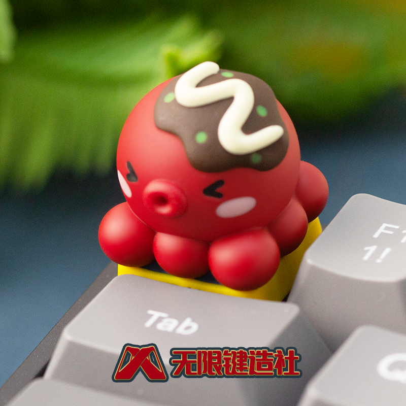 Octopus Burning Cute Keycaps Original Personalized Custom Resin Mechanical Keyboard Keycaps
