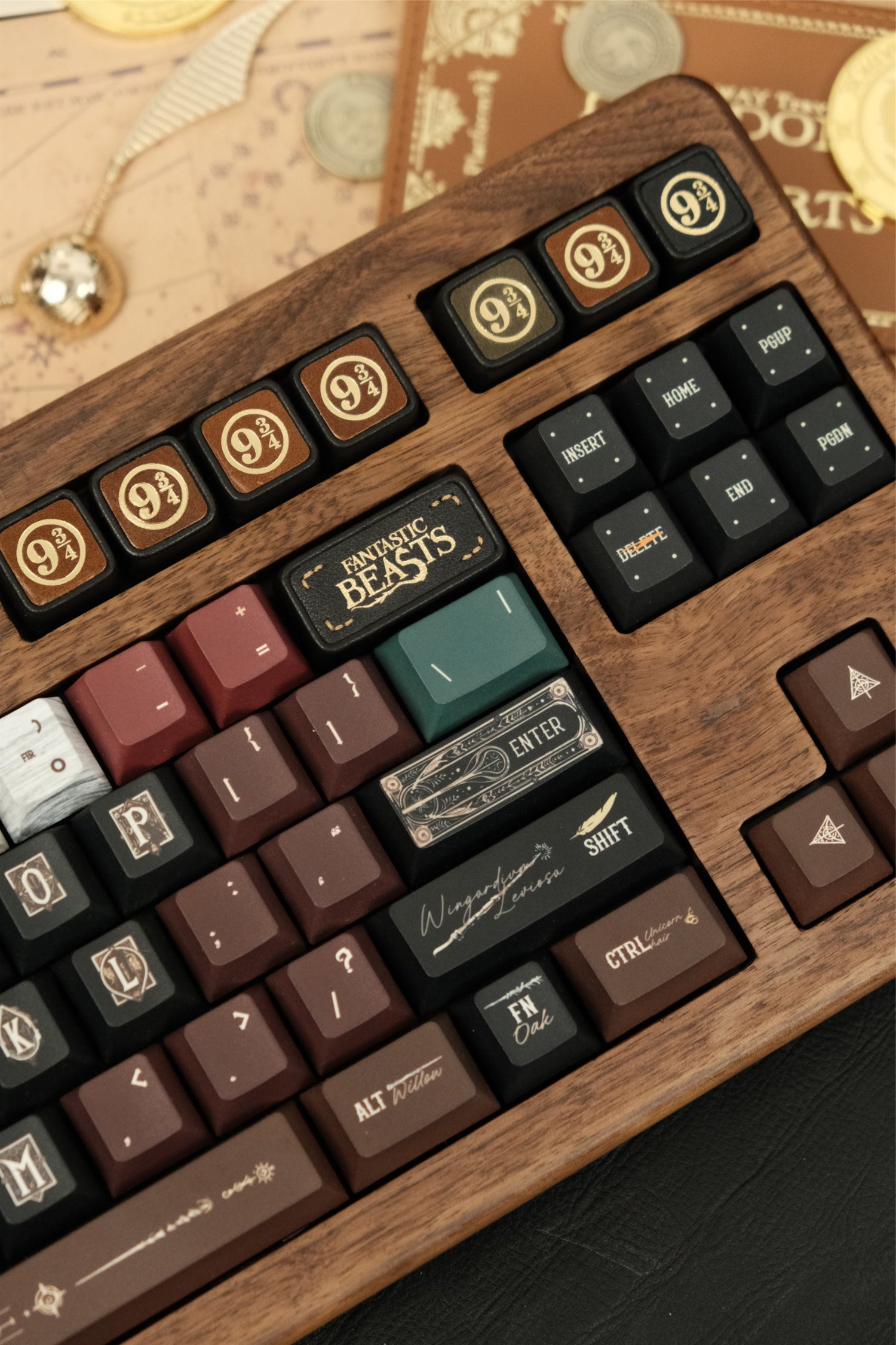 Harry Potter, Animali Fantastici e Dove Trovarli Handmade 2U Leather Handmade Keycaps Retro Style Art Keycaps
