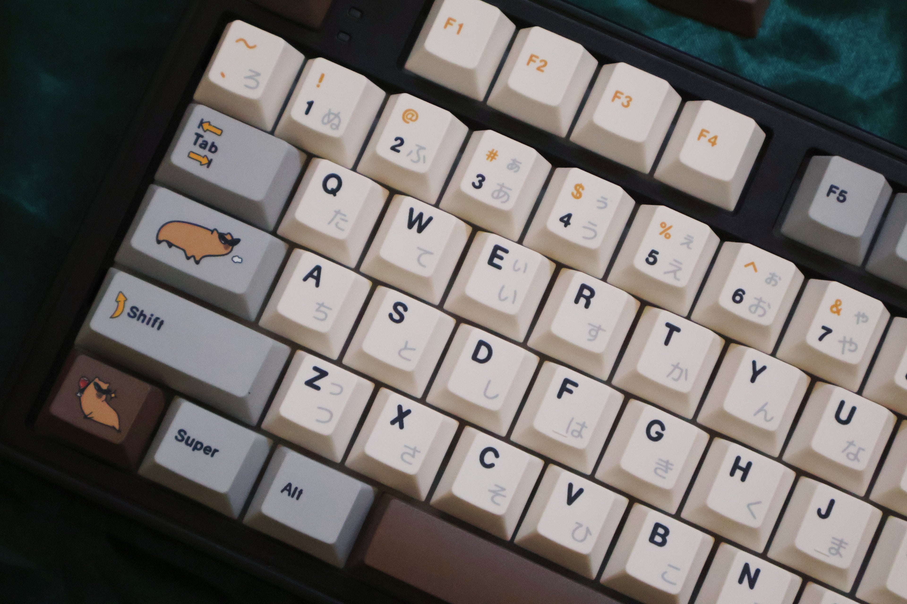 Capybara keycap 140+key complete set PBT original factory five sided heat sublimation customized keyboard personalized keycap set