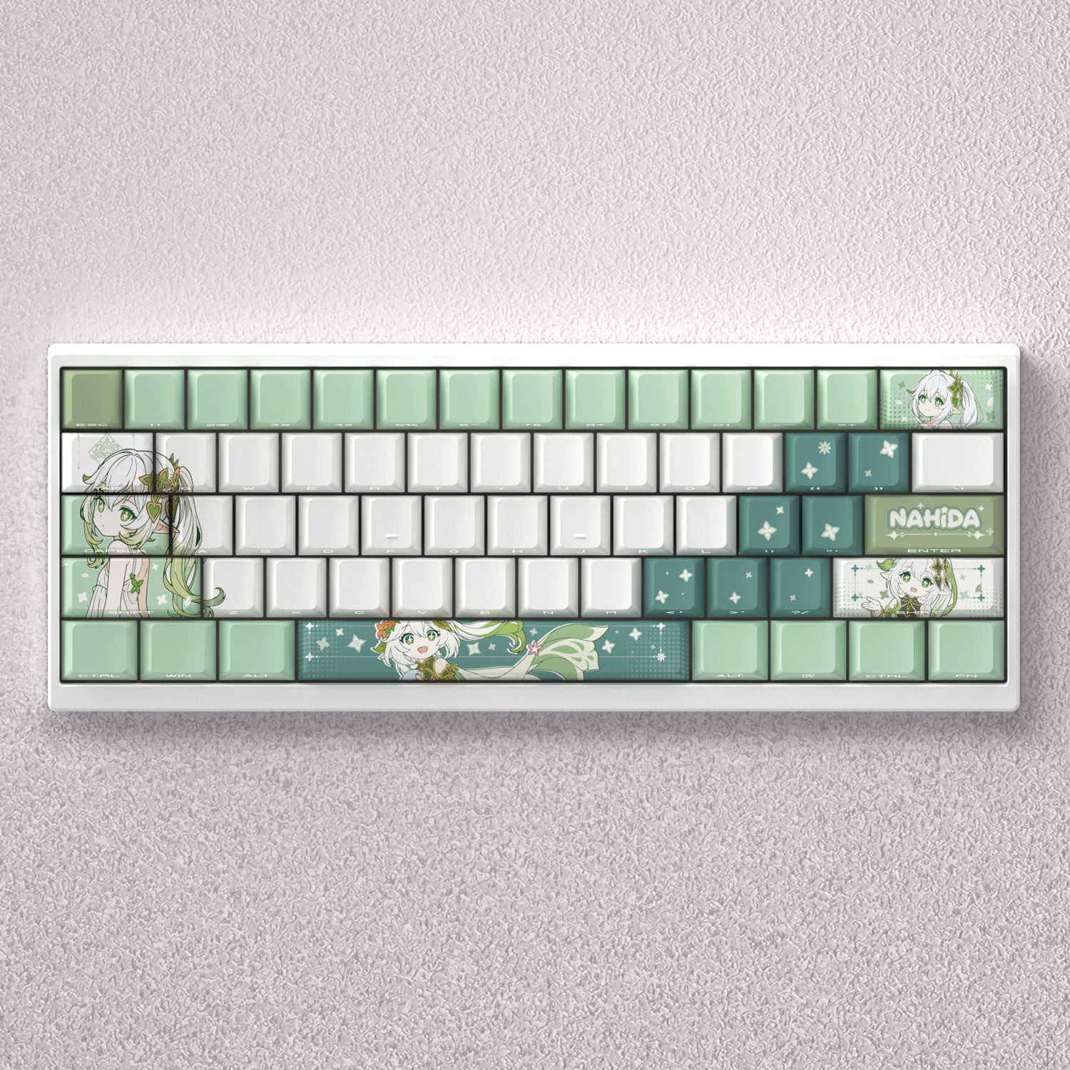 Genshin Impact themed keycaps, Nahida anime game creative personalized keycap set PBT material factory height Sublimation printing