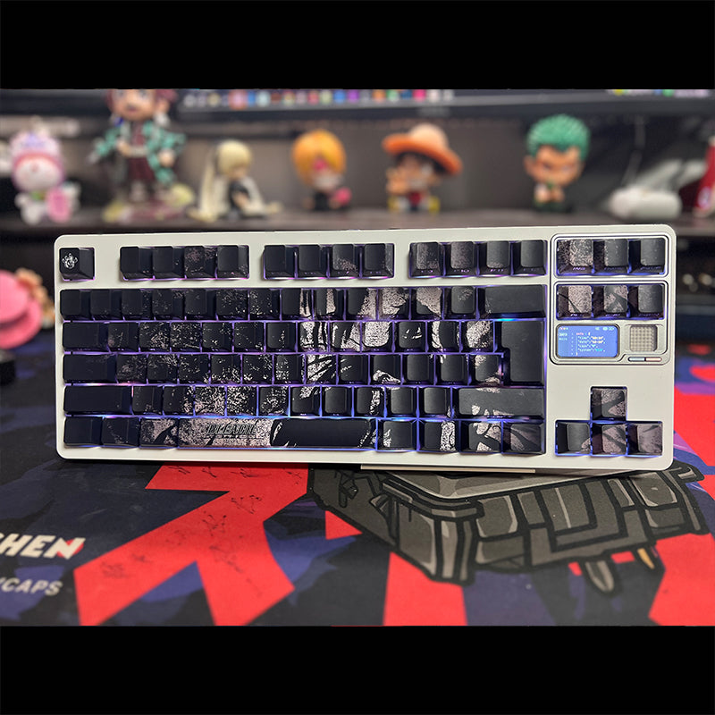 BLEACH theme, Kurosaki Ichigo, PBT material five sided sublimation, anime game series personalized set decorative keycaps