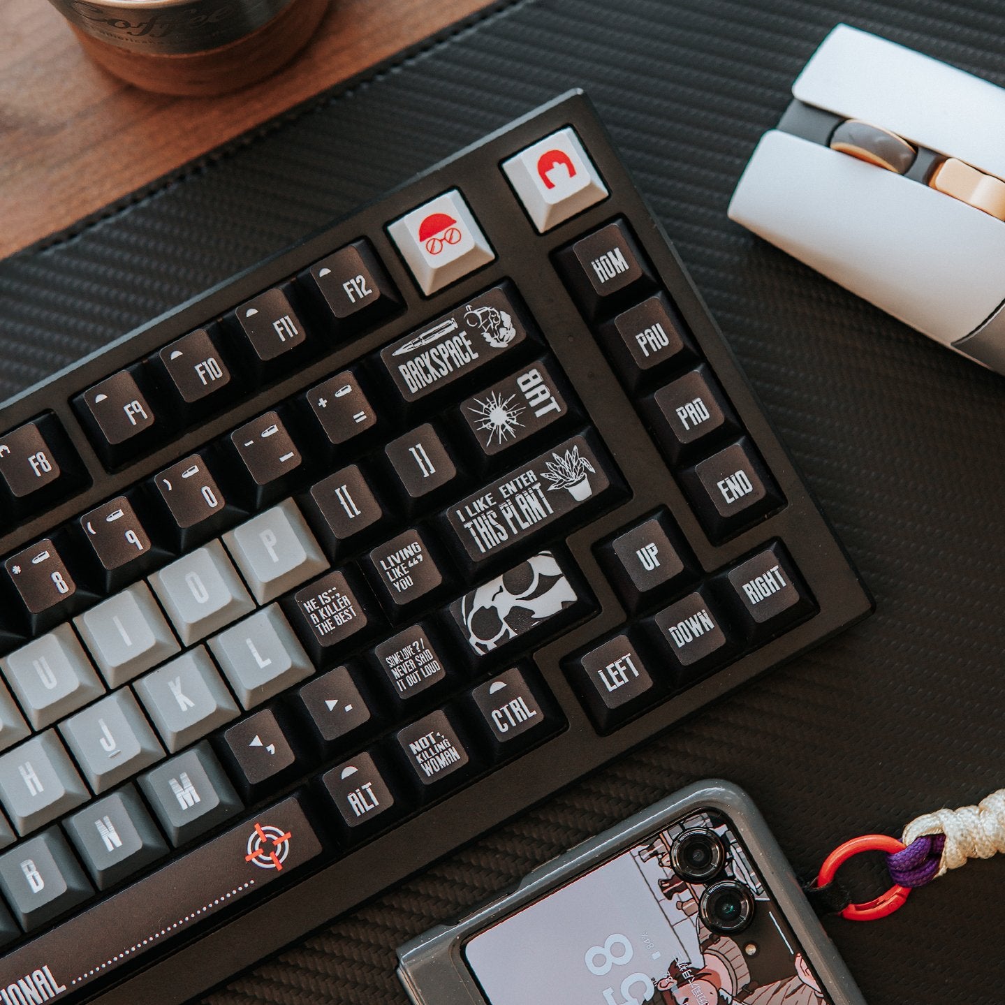 Original Design Leon The Professional Theme Mechanical Keyboard Keycap Complete Set PBT Thermal Sublimation Original Factory Highly Personalized Keycap Set