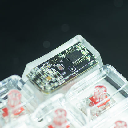 Circuit board design personalized keycaps Crystal drops of glue sealing circuit board decorative keycaps