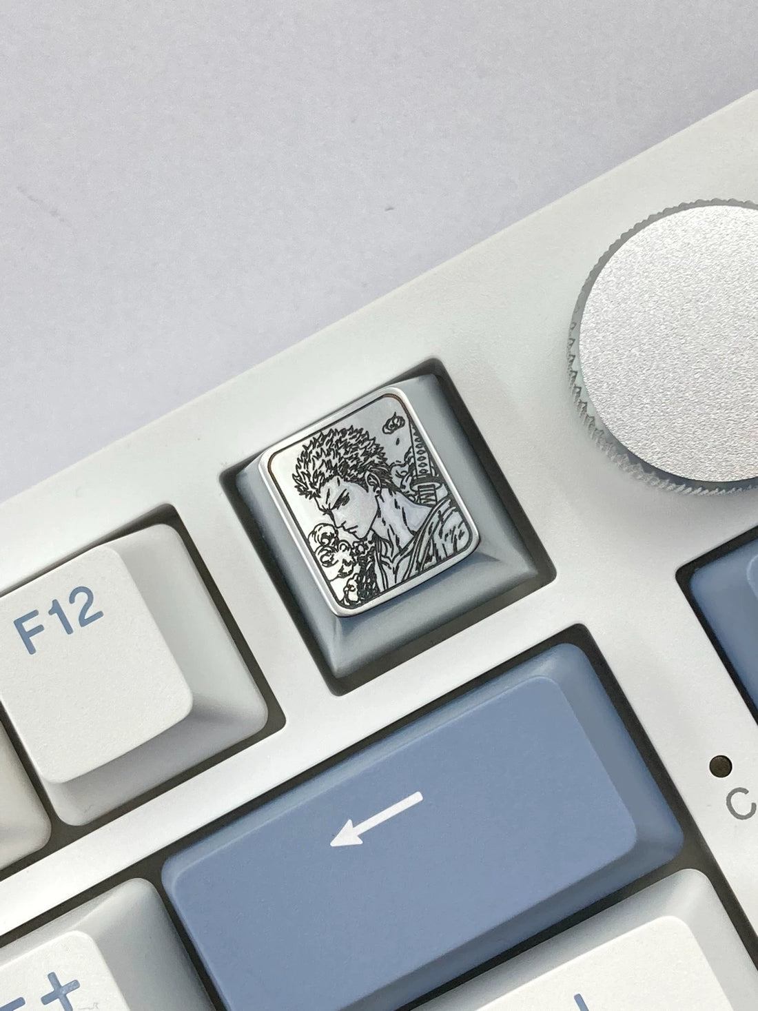 One Piece, Zoro,Sanji, Zinc alloy personalized keycaps, metal decorative keycaps, keyboard anime game keycaps.