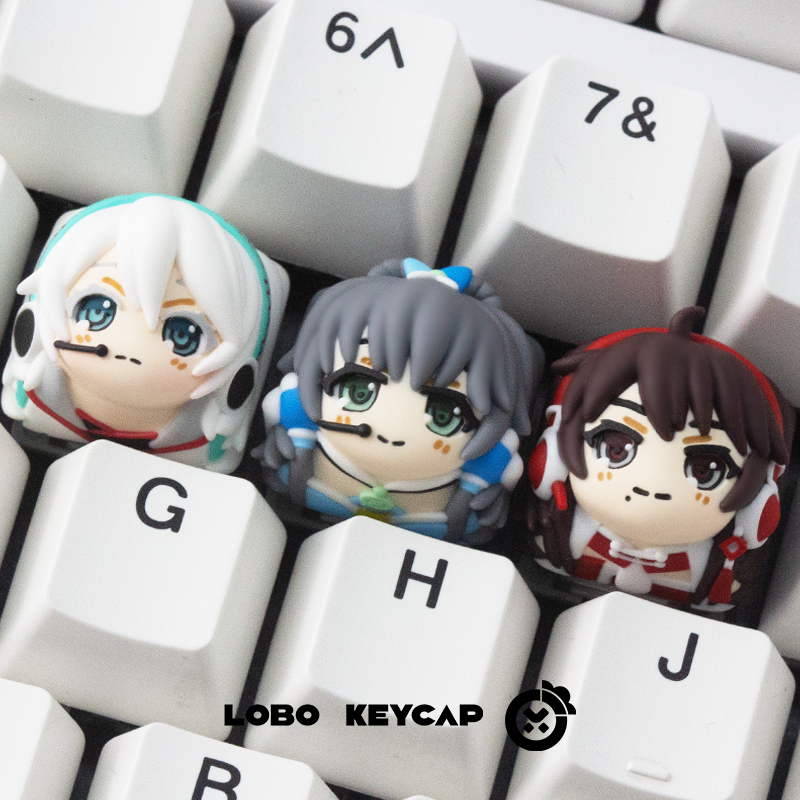 VOCALOID, Virtual singer, multi-color resin molded personalized keycaps, anime virtual character keycaps.