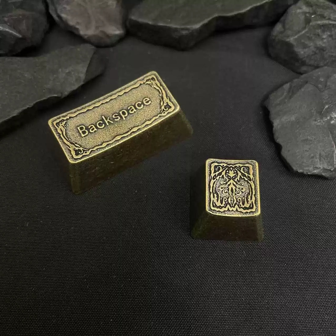 Dark Cthulhu style, metal personalized keycaps, keyboard decorative keycaps