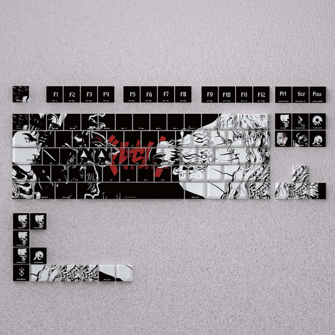 Berserk keycaps anime game theme original factory high pbt material set personalized keycaps