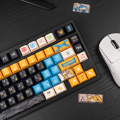 Digimon theme mechanical keyboard set keycap animation peripheral anime PBT sublimation original factory height