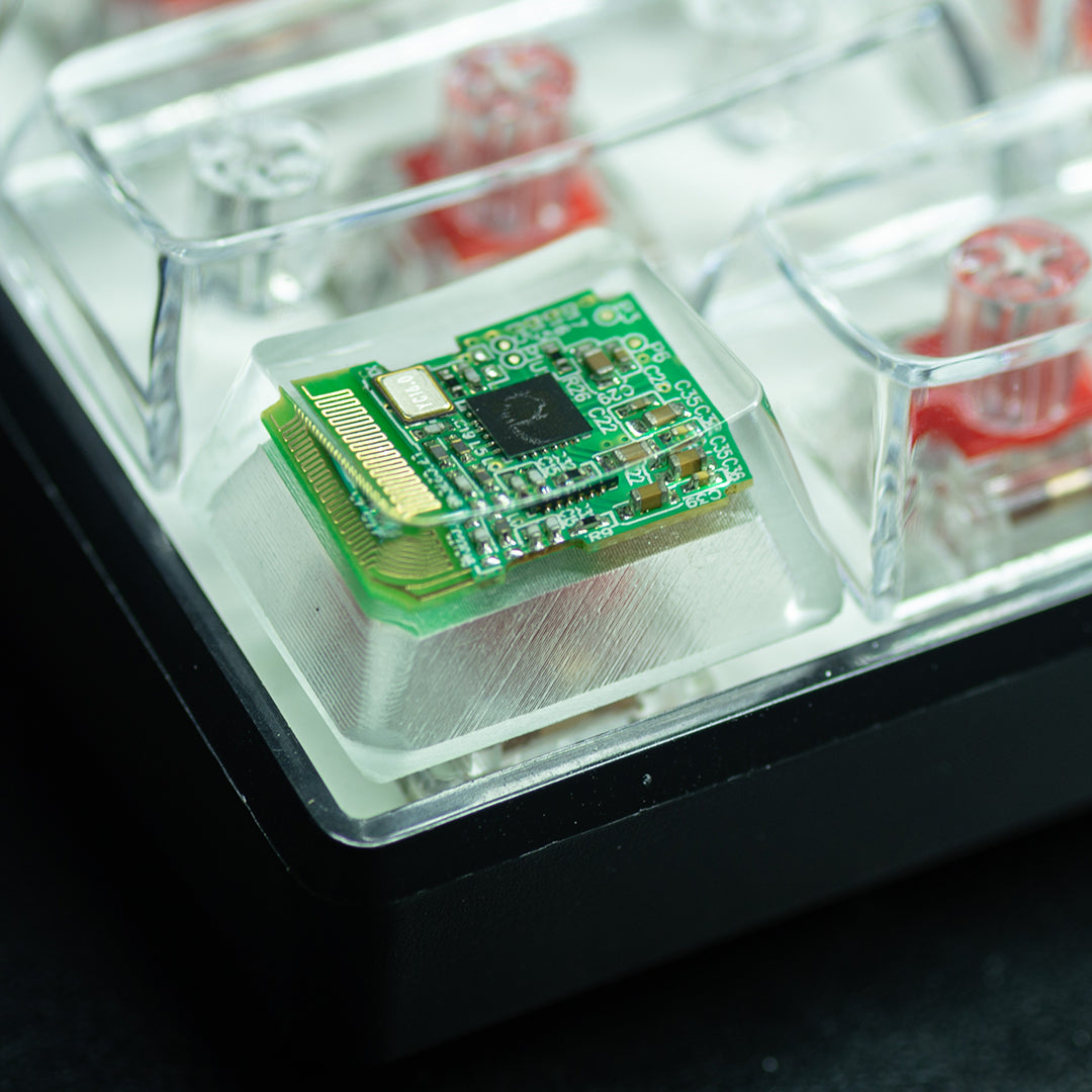 Circuit board design personalized keycaps Crystal drops of glue sealing circuit board decorative keycaps