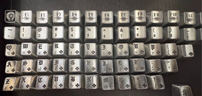 Chrome Hearts theme, metal personalized keycap set, trendy and fashionable keycap set.