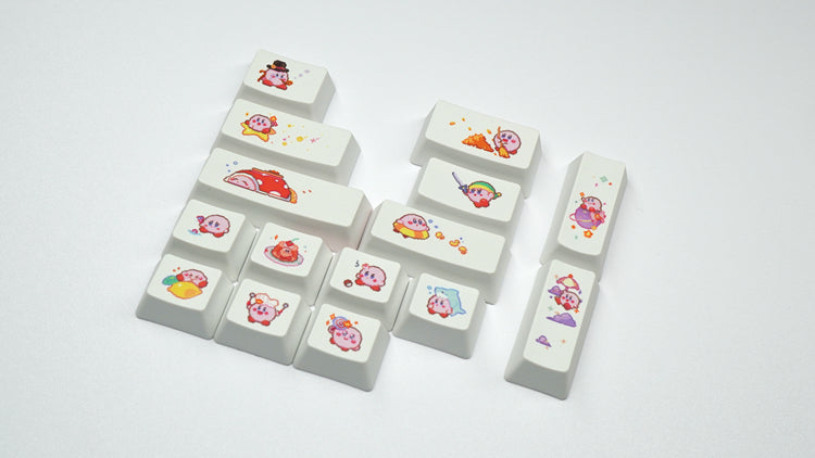 Star Kirby, Heat Sublimation Personalized Pattern 1U, PTB Material Personalized Decorative Keycap Set
