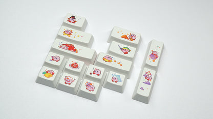 Star Kirby, Heat Sublimation Personalized Pattern 1U, PTB Material Personalized Decorative Keycap Set