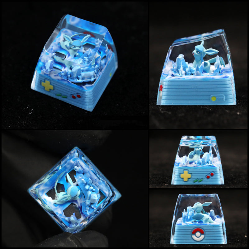 Pet Pok é mon Collection, Crystal Drops of Glue Material Artisankeycaps, Anime, Game, Culture, Creativity, Peripheral Decoration, Personalized Keycaps