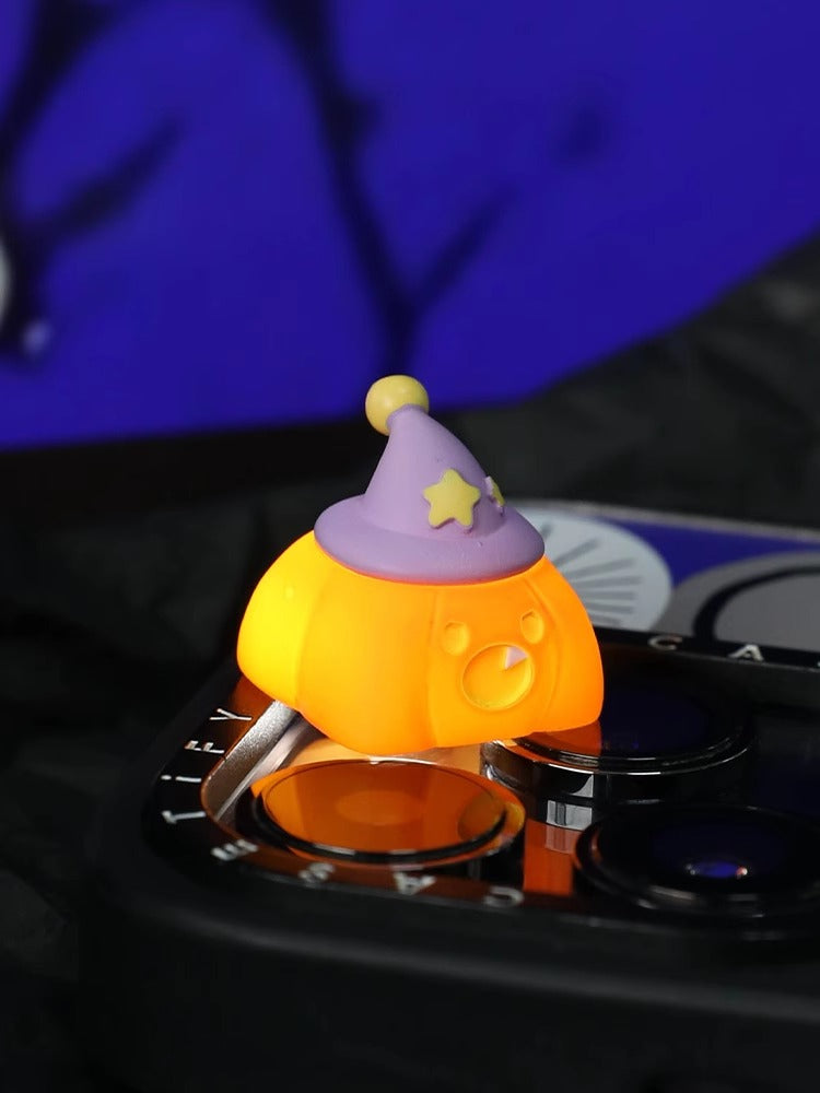 Cute Cloud Ghost, Wizard Pumpkin Elf, Resin Coated Personalized Keycaps, Cute Style Mechanical Keyboard Decorative Keycaps