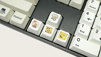SpongeBob SquarePants, Heat Sublimation Personalized Pattern 1U, PTB Material Personalized Decorative Keycap Set