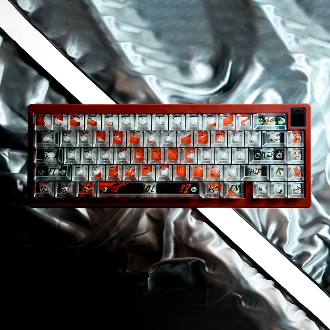 Oppose Invalid Theme Transparent Mechanical Keyboard Keycaps White PC Transparent Personalized Suitable GMK Height