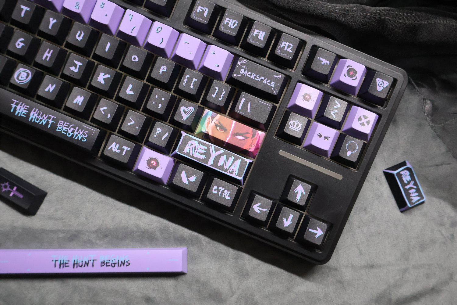 VALORANT, Vampire themed keycap anime game culture creativity peripheral mechanical keycap five sided thermal sublimation PBT material personalized keycap set