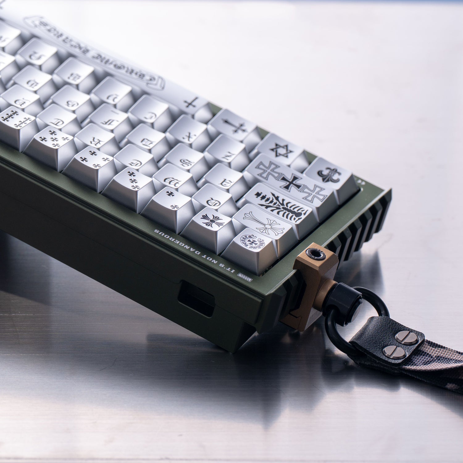 Chrome Hearts Crystal Jelly Keycaps, PC High Transparency Keycaps Transparent Theme Mechanical Keyboard Specific Keycaps, Fashion Trend Personalized Keycap Set