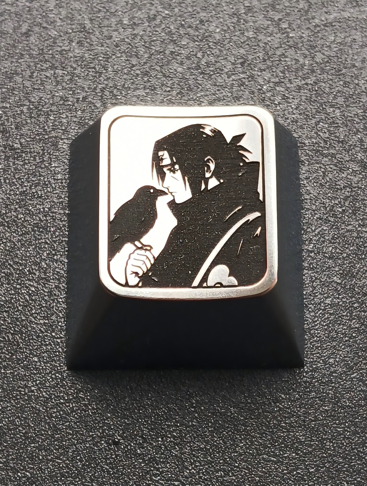 Naruto, zinc alloy personalized keycaps, 1.5U、1.75U metal decorative keycaps, anime and game character peripheral keycaps