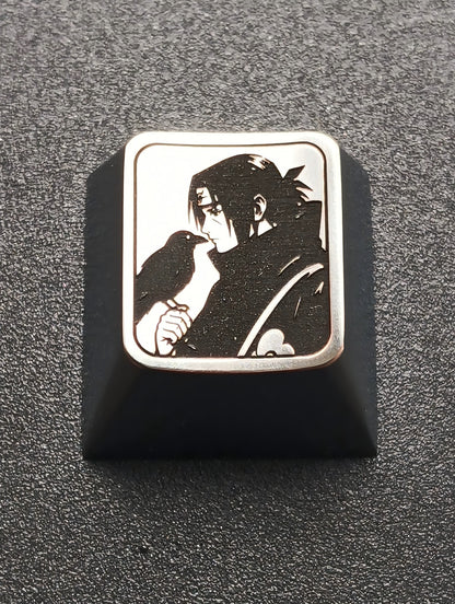 Naruto, zinc alloy personalized keycaps, 1.5U、1.75U metal decorative keycaps, anime and game character peripheral keycaps