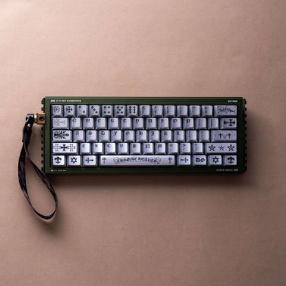 Chrome Hearts Crystal Jelly Keycaps, PC High Transparency Keycaps Transparent Theme Mechanical Keyboard Specific Keycaps, Fashion Trend Personalized Keycap Set