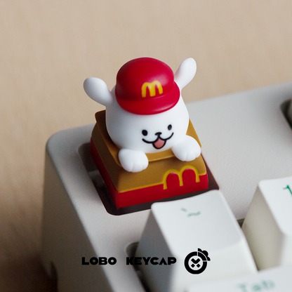 Maltese, multi-color resin personalized keycaps, translucent resin creative art handmade keycaps.