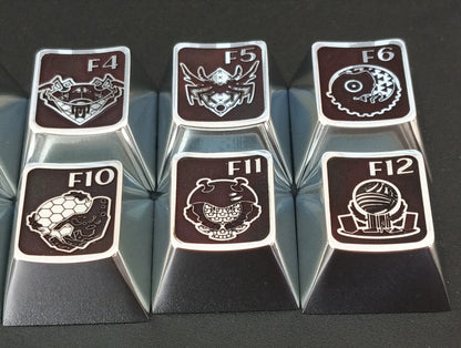 EVA，NEON GENESIS EVANGELION，Angel， A set of 12 F-zone (default zinc alloy) metal personalized keycaps, anime game monster villain metal keycaps.