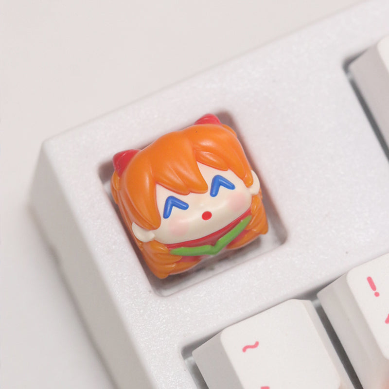 EVA,Multi-color resin, Cute styling version, resin personalized keycaps, anime and game character peripheral cultural creative keycaps