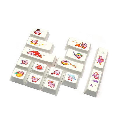 Star Kirby, Heat Sublimation Personalized Pattern 1U, PTB Material Personalized Decorative Keycap Set