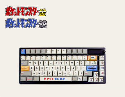 Pok é mon Gold and Silver, Unknown Totem Pok é mon Keycaps Pixel Wind Mechanical Keycaps Five sided Thermal Sublimation PBT Original Factory Height Set Keycaps