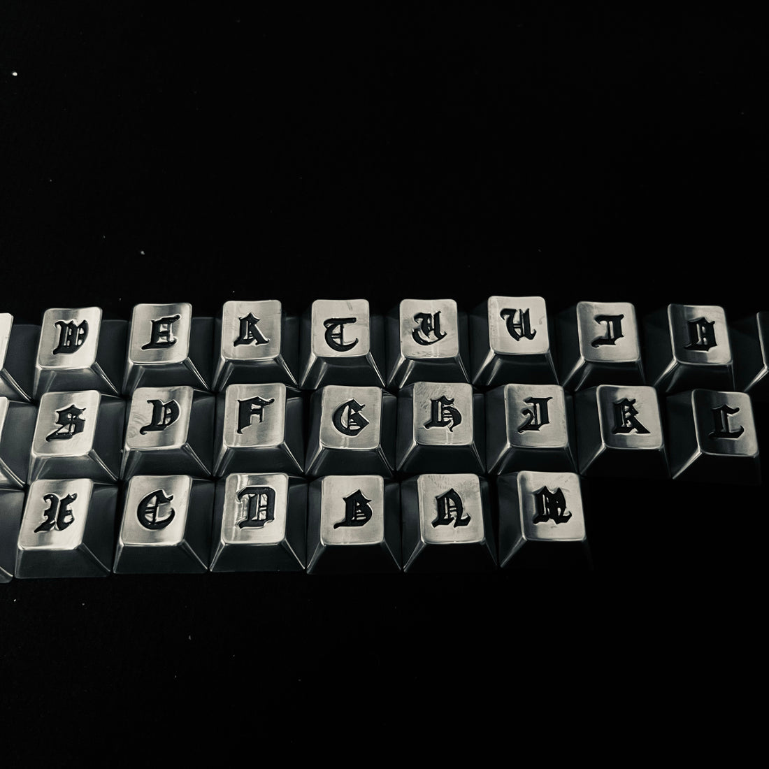 Gothic style metal cherry height 26 letter personalized niche keycap mechanical keyboard dedicated