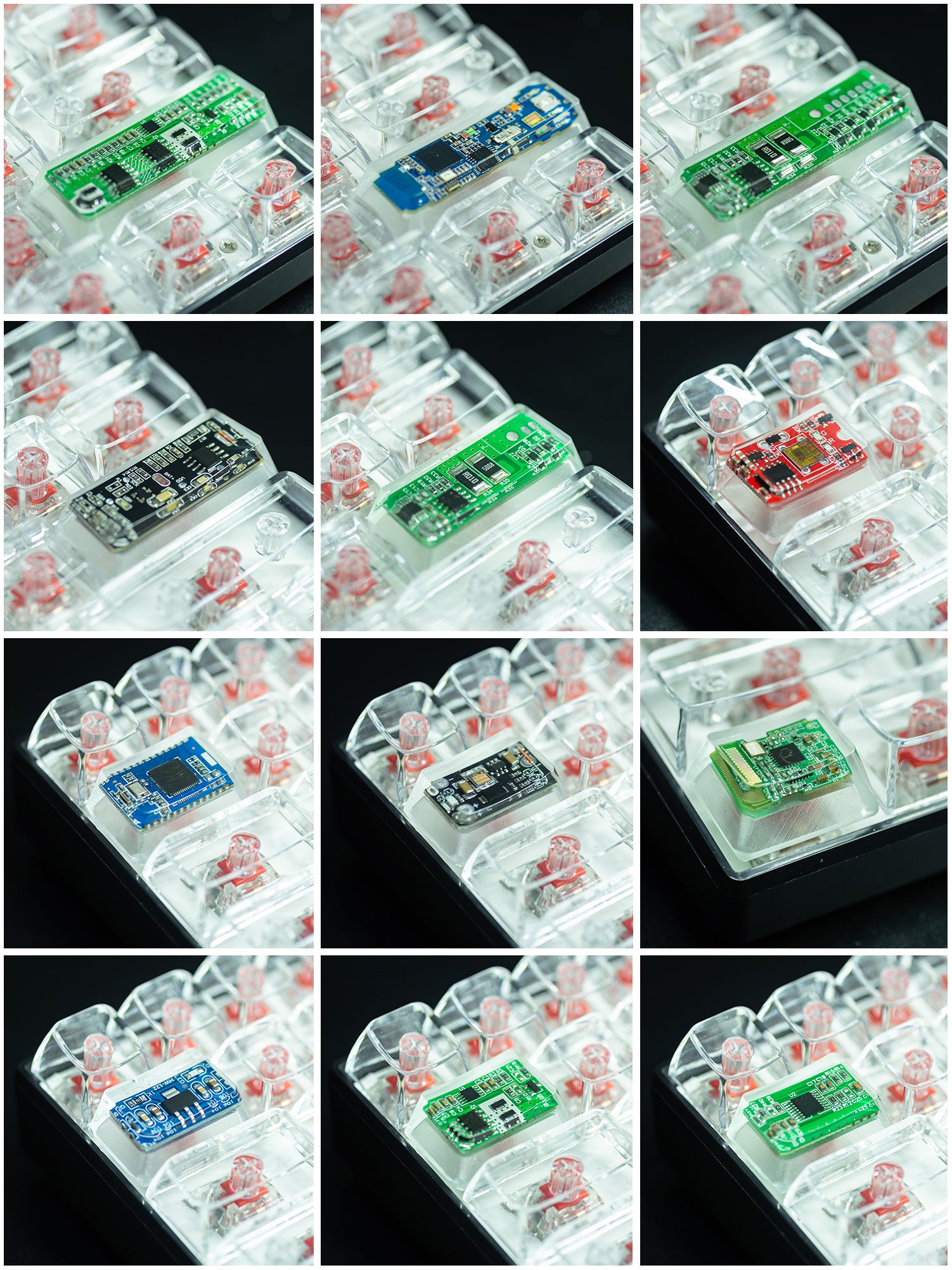 Circuit board design personalized keycaps Crystal drops of glue sealing circuit board decorative keycaps