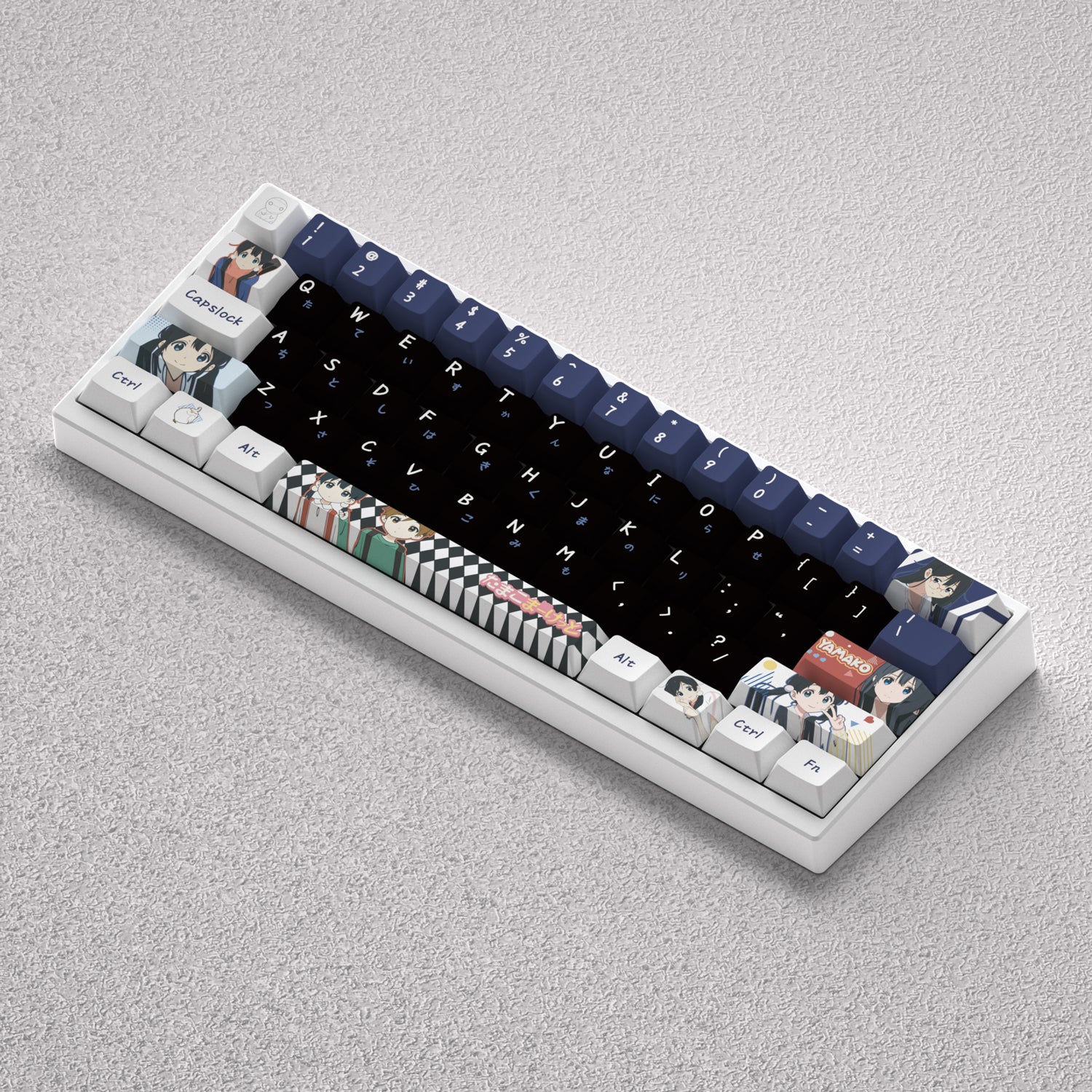 Tamako Market Theme, Kitashirakawa Tamako Anime Game Creative Personalized Keycap Set PBT Material Original Factory Height Sublimation Printing