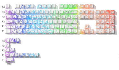 Translucent design spider web keycap side engraving translucent customized keycap IMD process kit keycap