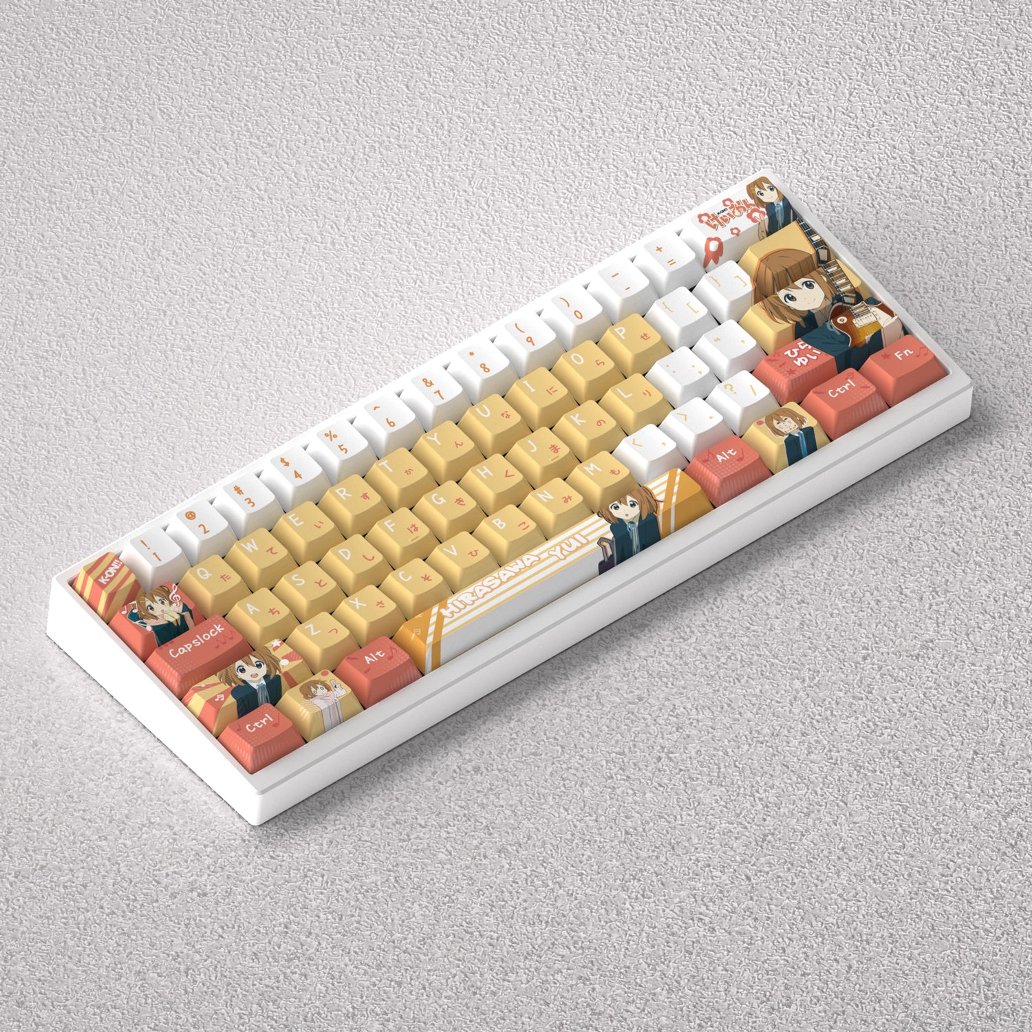 K-ON！ 、 K-ON！ Theme keycaps, Hirasawa Yui anime game creative personalized keycap set PBT material factory height Sublimation printing