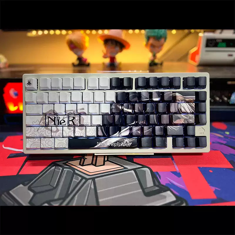NieR: Automata themed series, PBT five sided sublimation keycaps cherry height, anime and game personalized keycaps set