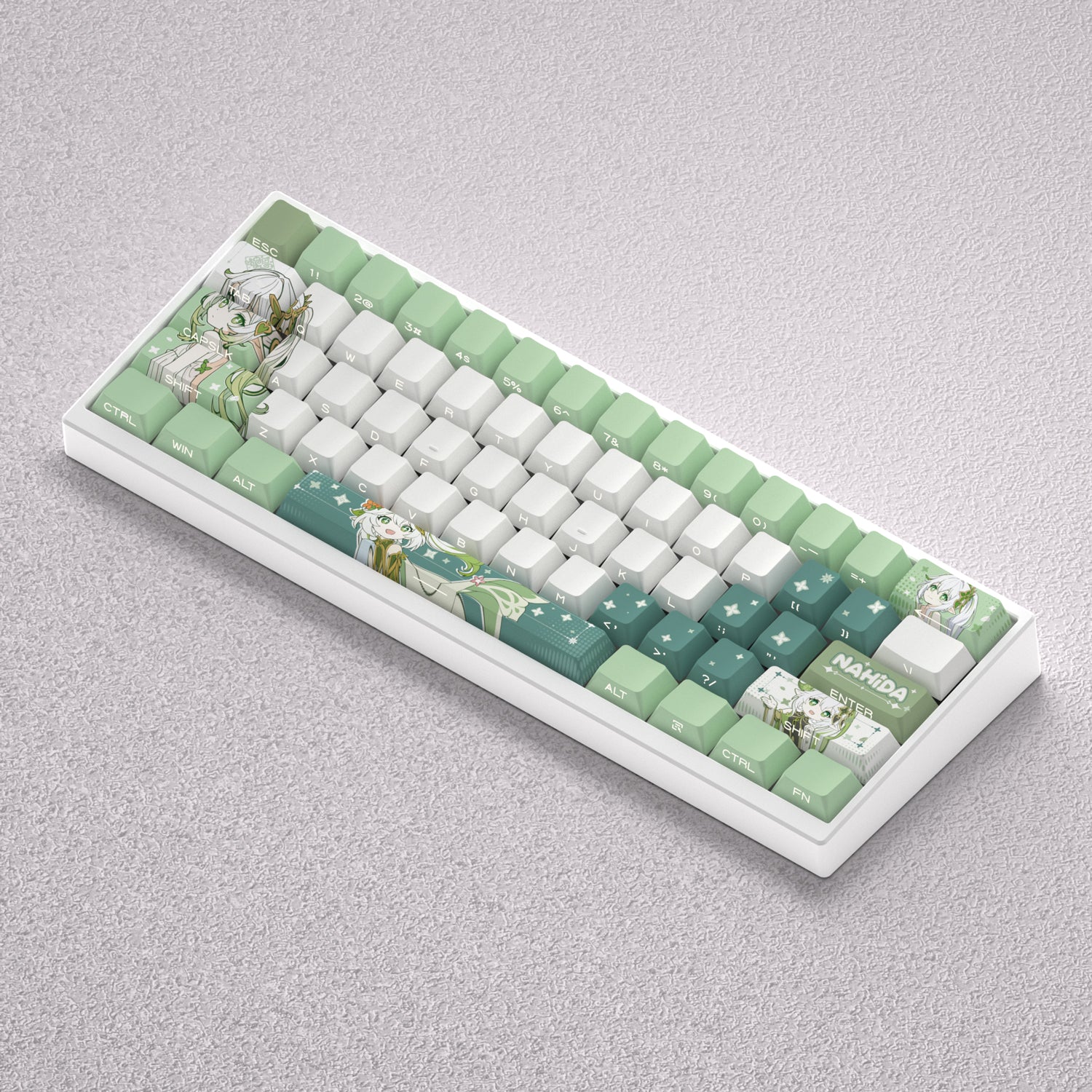 Genshin Impact themed keycaps, Nahida anime game creative personalized keycap set PBT material factory height Sublimation printing