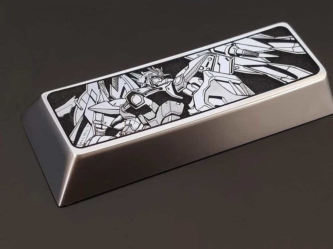 Gundam series, 2.75U zinc/titanium alloy personalized keycaps, anime and game metal carved decorative keycaps
