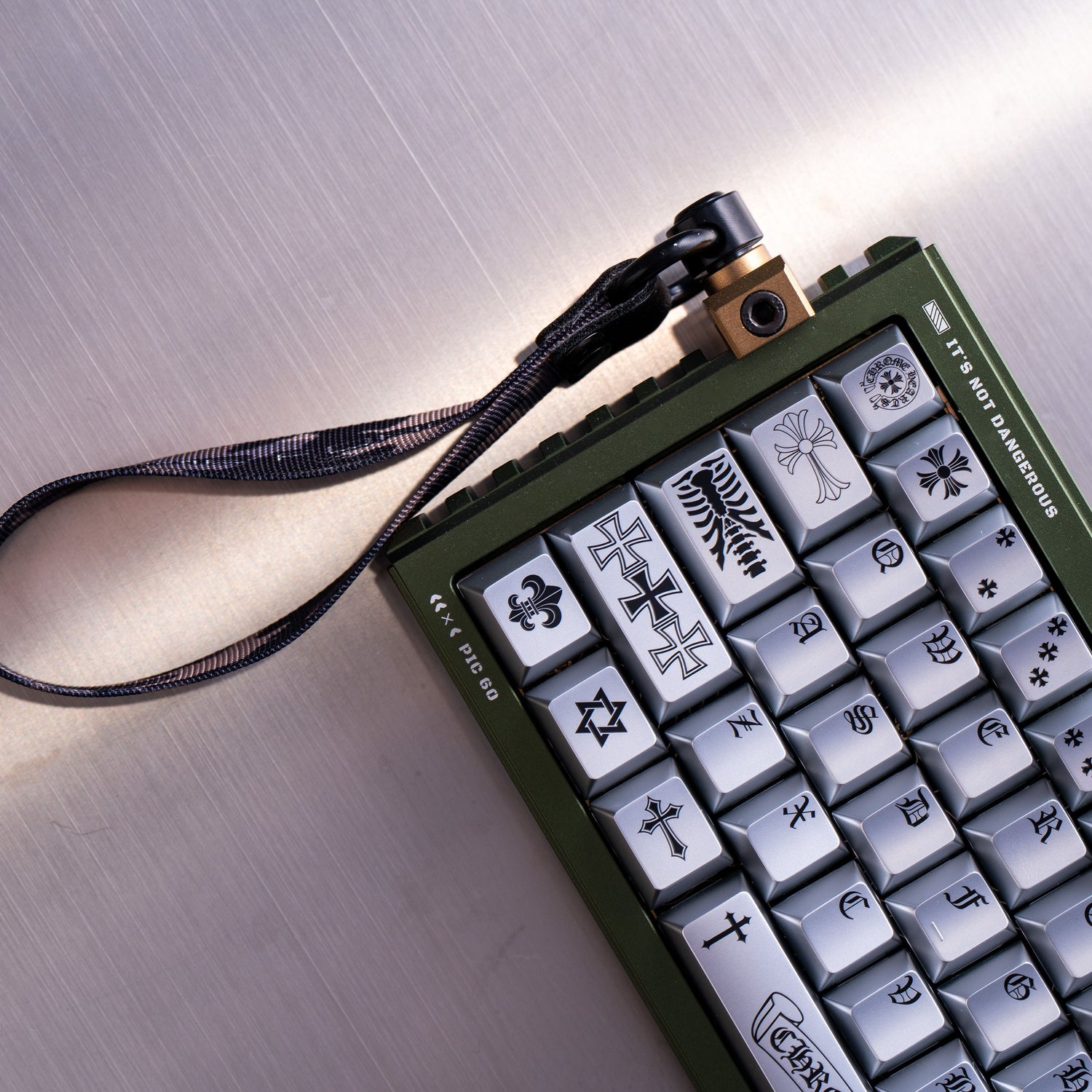 Chrome Hearts Crystal Jelly Keycaps, PC High Transparency Keycaps Transparent Theme Mechanical Keyboard Specific Keycaps, Fashion Trend Personalized Keycap Set