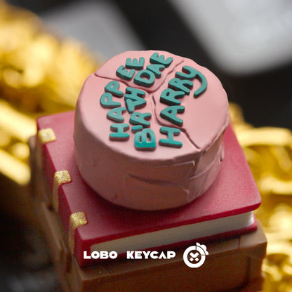 Harry Potter cake rotatable keycaps, multi-color molded resin mechanical keycaps, personalized and customized keycaps