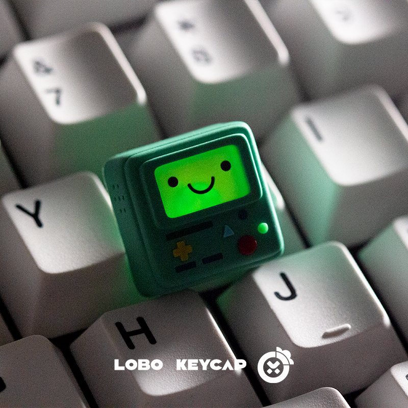 Adventure Time, BMO robot, multi-color resin personalized keycaps, anime and game co branded cultural and creative keycaps