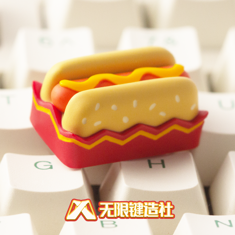 Hot Dog Cute Keycap 1.5U Original Personalized Custom Resin Mechanical Keyboard Keycap