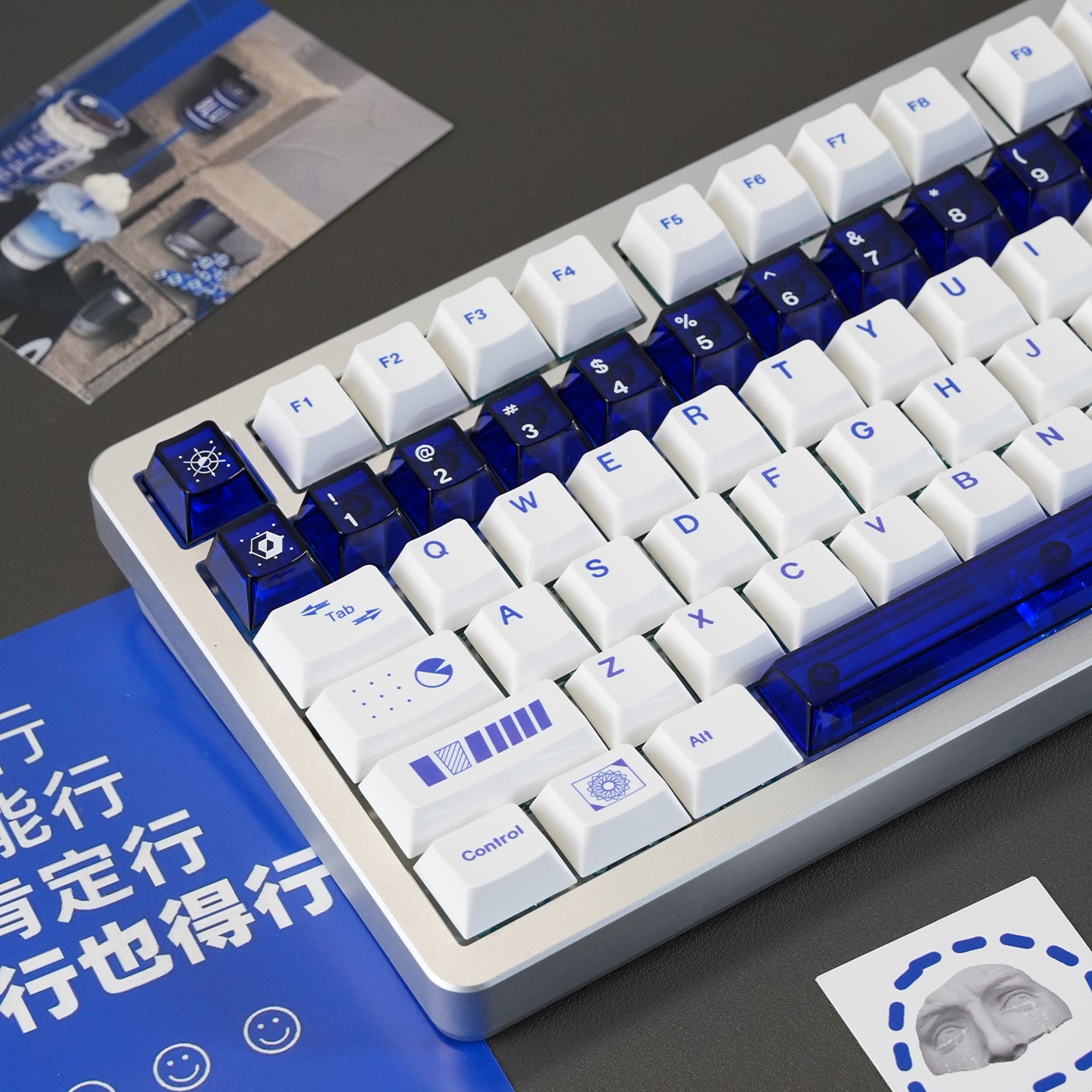 Original Design &quot;Geometry&quot; Theme Mechanical Keyboard Keycap Complete Set PBT Thermal Sublimation Original Factory Highly Personalized Keycap Set