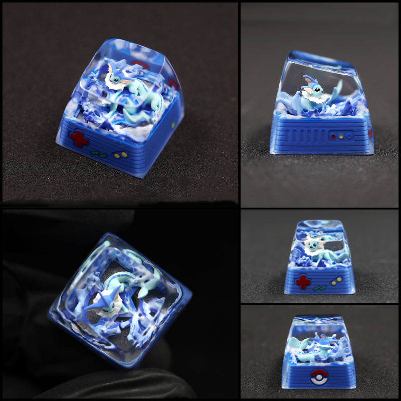 Pet Pok é mon Collection, Crystal Drops of Glue Material Artisankeycaps, Anime, Game, Culture, Creativity, Peripheral Decoration, Personalized Keycaps