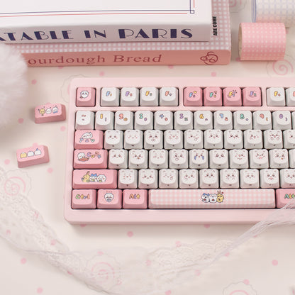 Chiikawa theme, PBT material MOA height Sublimation creative personalized keycap set