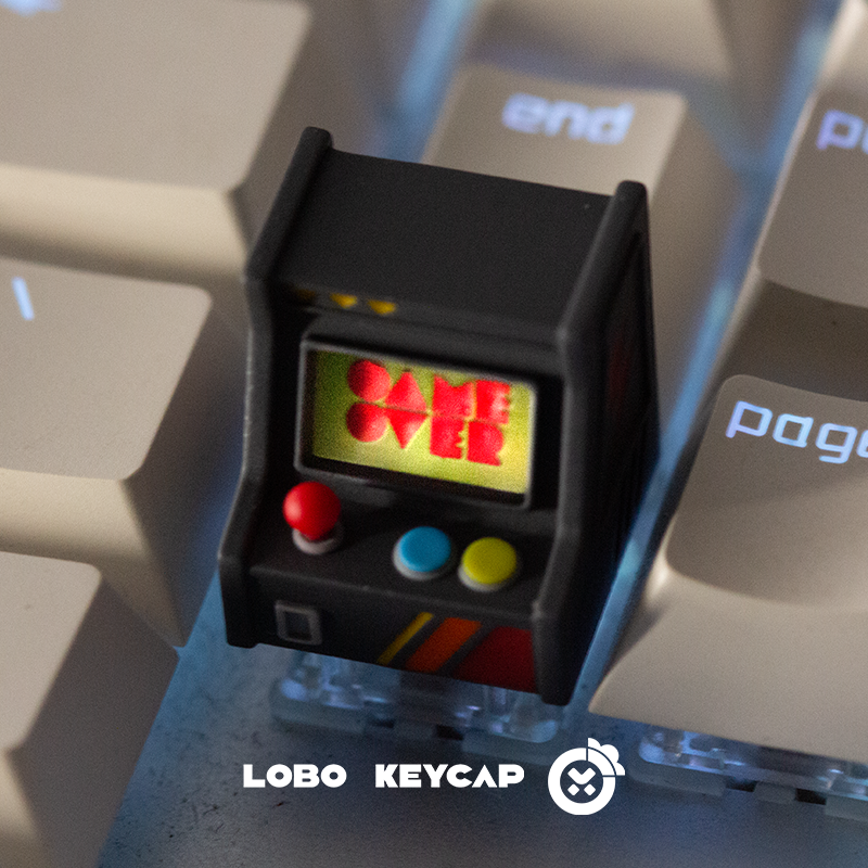 Arcade game， Multi colored resin molded personalized keycaps, game retro creative keycaps