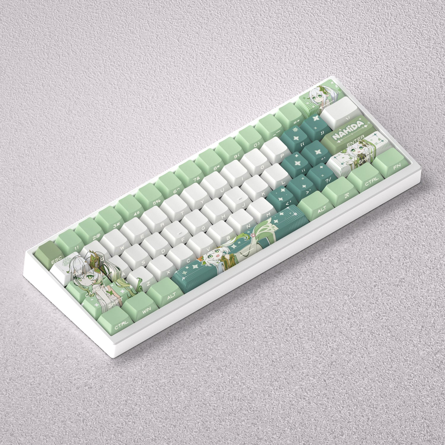 Genshin Impact themed keycaps, Nahida anime game creative personalized keycap set PBT material factory height Sublimation printing
