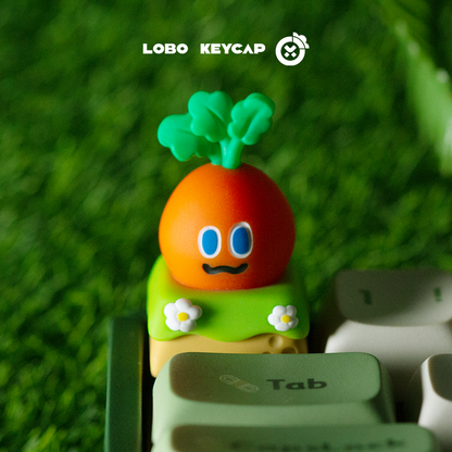 Mm carrot, multi-color resin personalized keycaps, cute and cultural creative keycaps with snap action