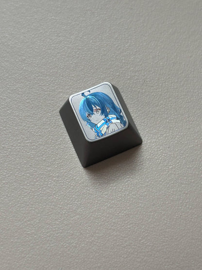 Hand carved titanium alloy anode coloring, anime and game culture creative metal hand carved keycaps collection